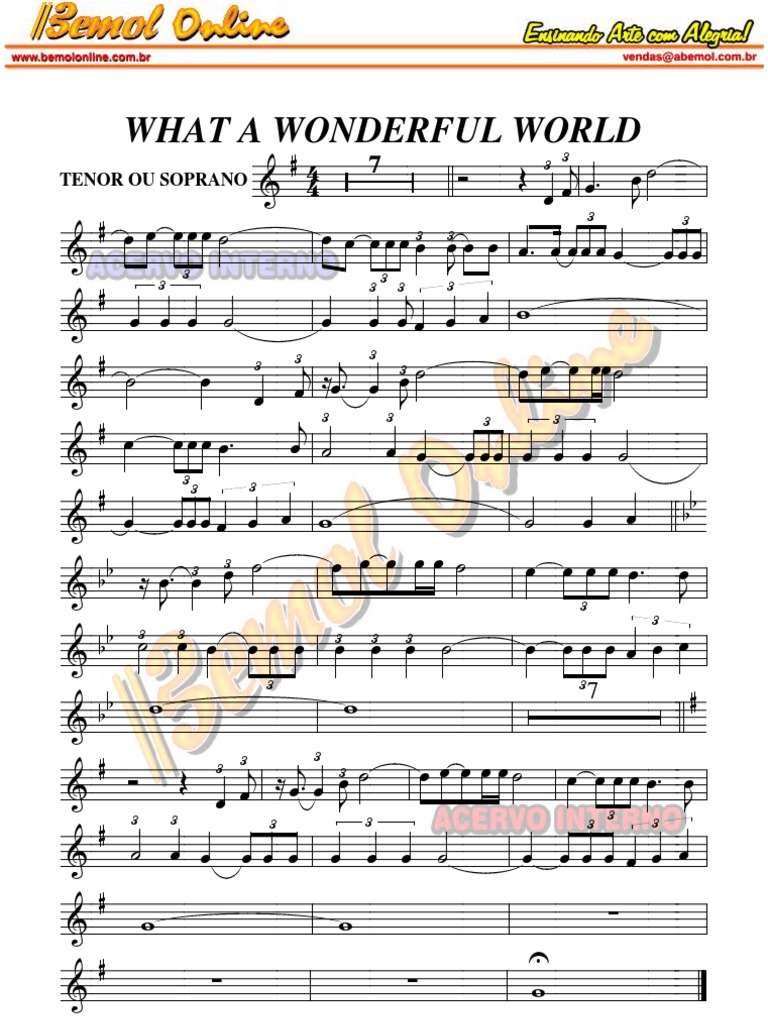 What A Wonderful WorldSax Tenor PDF