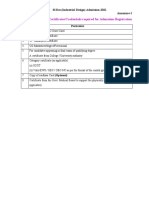 M.Des Admission Documents List
