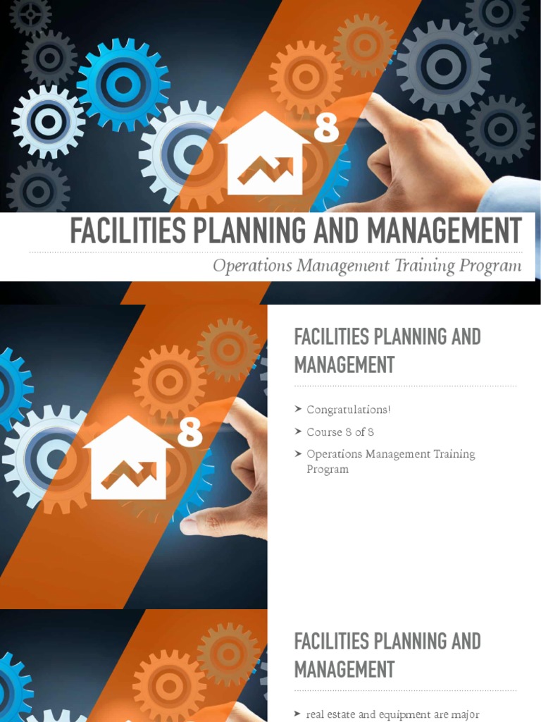 Facilities Planning and Management Operations Management Training