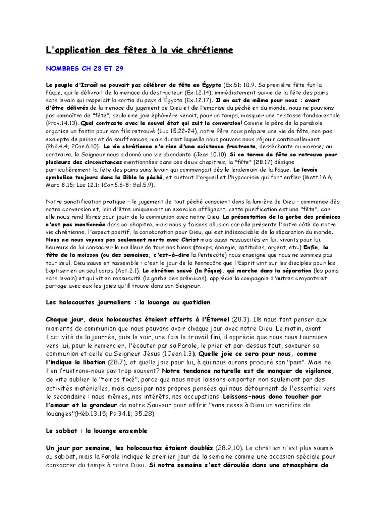 Fêtes chrétiennes et leur signification | PDF | Jésus | Dieu