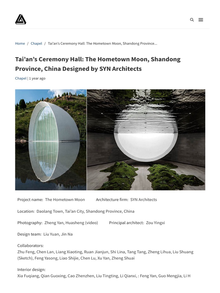 Tai An S Ceremony Hall: The Hometown Moon, Shandong Province, China ...