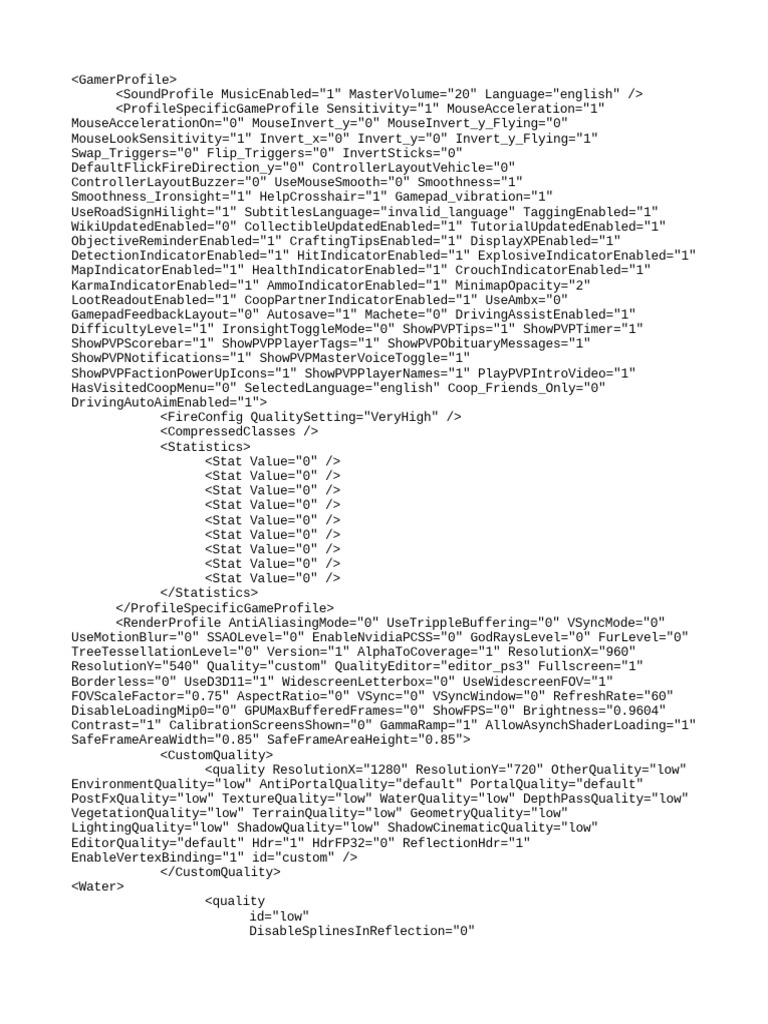 file system failure aborting execution far cry 4 gamerprofile xml