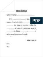 Example of Medical Leave Certificate Template