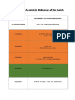 IBDP Internal Academic Calendar of The Batch of 2024: Date Assignments Due/Tasks/Examinations