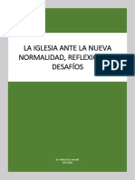 LA IGLESIA ANTE LA NUEVA NORMALIDAD, REFLEXIONES Y DESAFÍOS por el  Dr. Pablo R.D. Marzilli