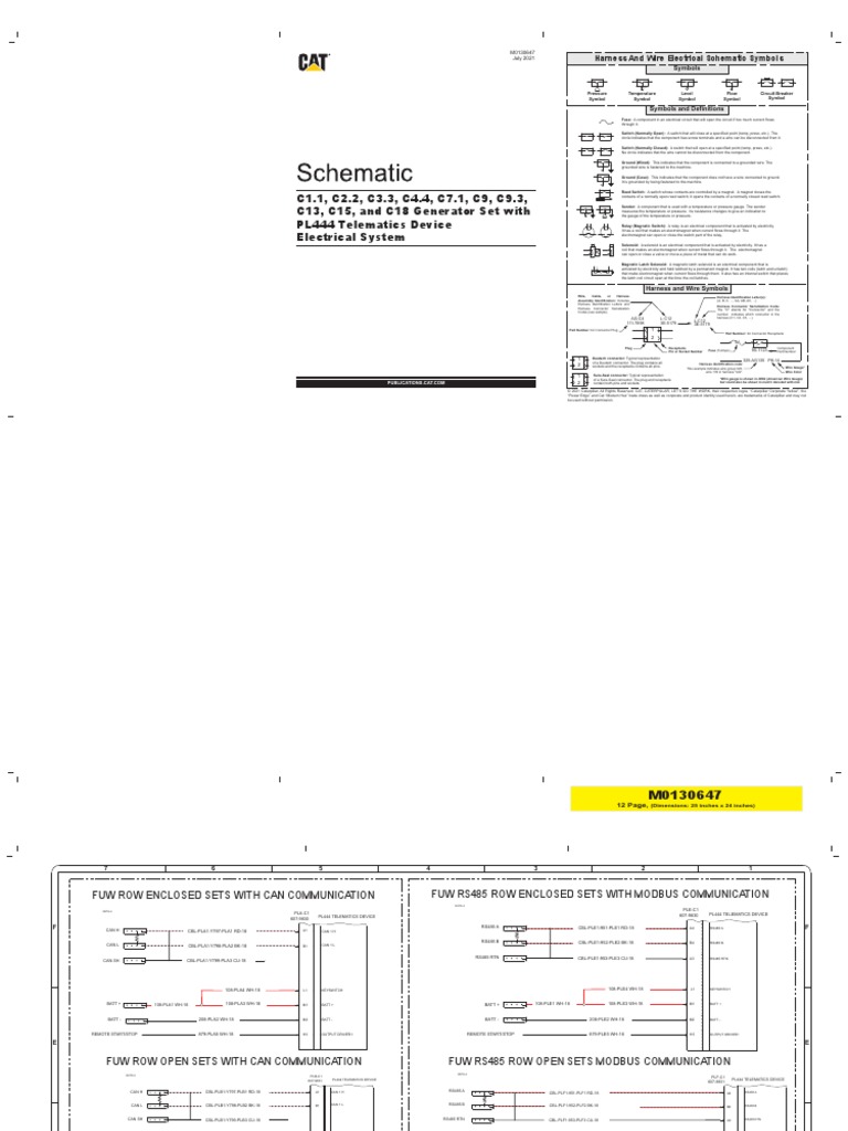 C1.1, C2.2, C3.3, C4.4, C7.1, C9, C9.3, Electrical System PL444