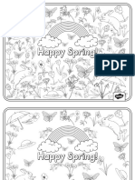 Lets Doodle Spring Coloring Sheets - Ver - 1
