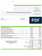 Multi-Store Stock Management System: Price Quote