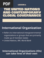 Lesson 4 The United Nations and Contemporary Global Governance