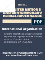 LESSON 4: THE UNITED NATIONS AND CONTEMPORARY GLOBAL GOVERNANCE