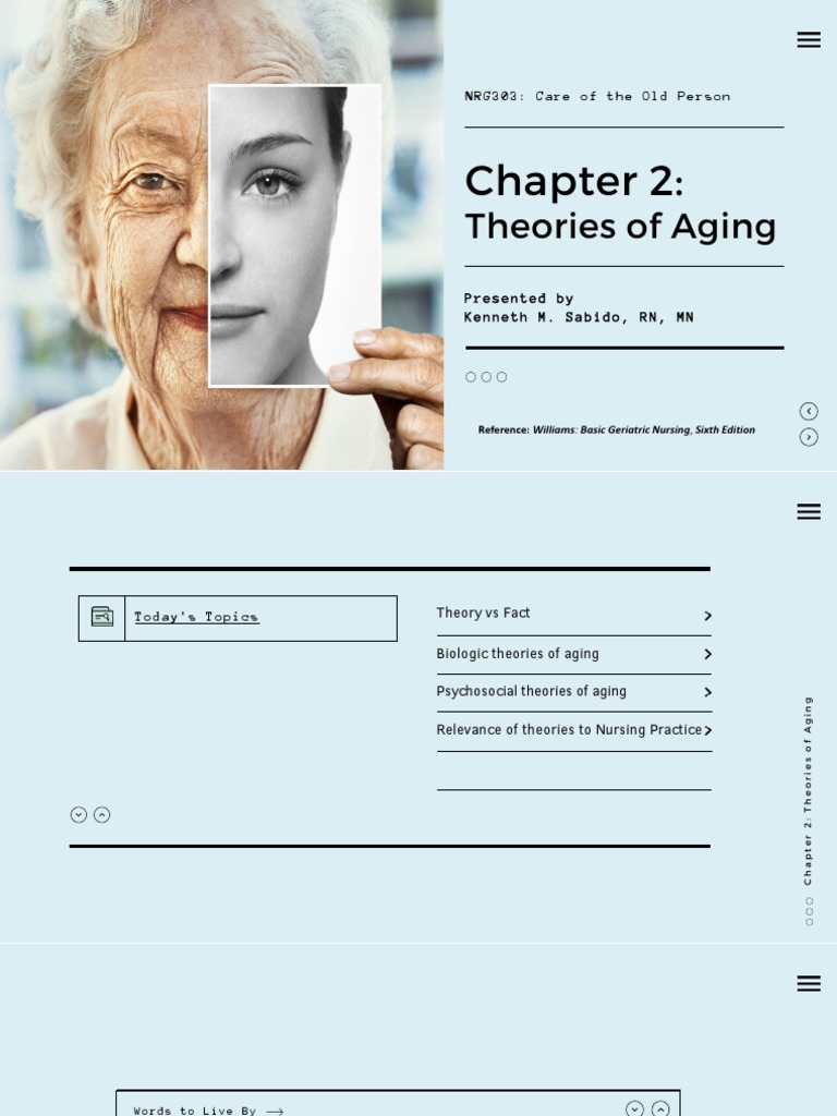Theories of Aging in Nursing Practice | PDF | Senescence | Theory