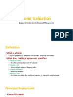 Bond Valuation: Subject: Introduction To Financial Management