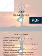 Unit III Yoga & Lifestyle
