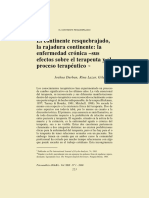 La enfermedad crónica del terapeuta: efectos sobre el proceso terapéutico