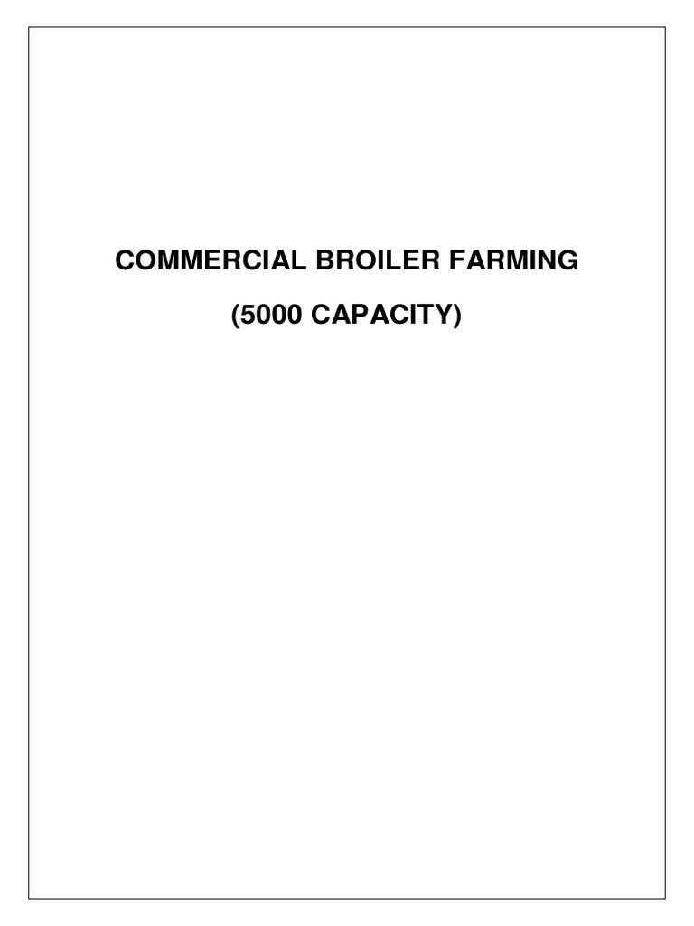 Commercial Broiler Farming (5000 CAPACITY) PDF Agriculture