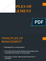 Principles of Management: Presented By