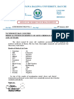 ATBU Medical Fitness Certificate for Ozue Chidiego Evangeline