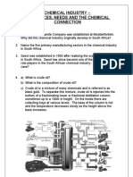 Chemical Industry - Resources, Needs and The Chemical Connection