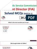 FIA Assistant Director Solved MCQs Batch 1