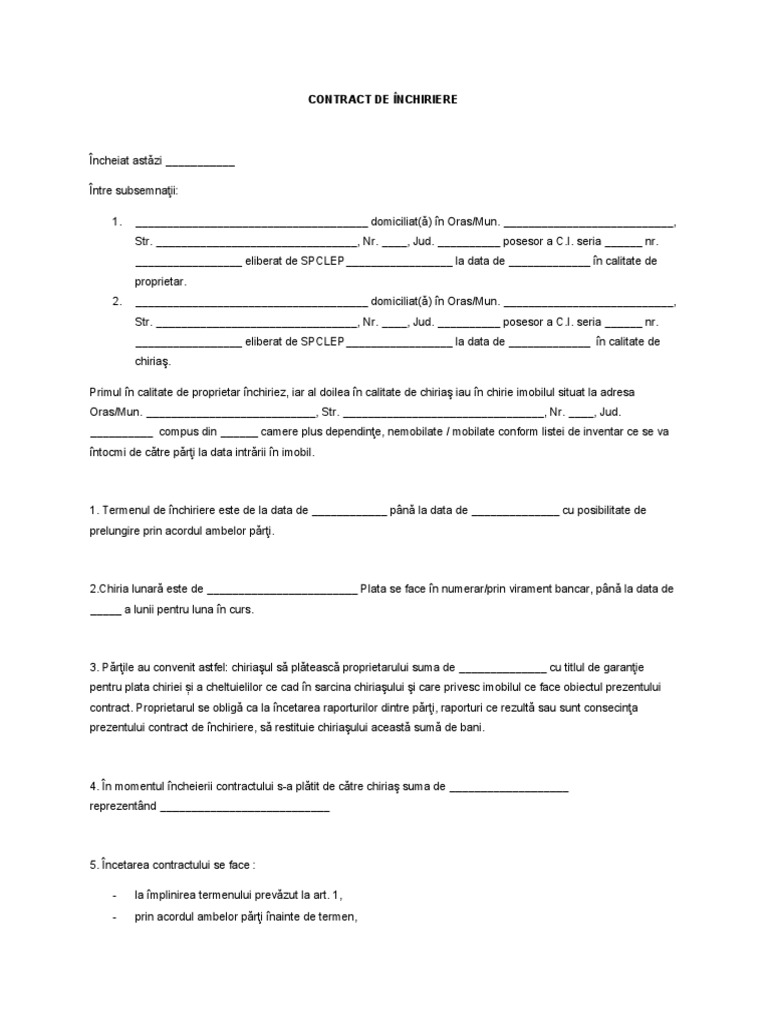 modelcontractînchiriere PDF