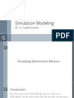 Simulation Modeling: Dr. G. Suresh Kumar