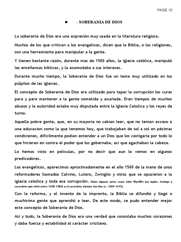 La Soberanía de Dios en la Historia | PDF | Dios | Libro de trabajo