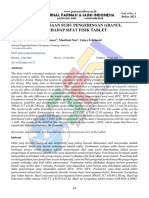 Jurnal Farmasi & Sains Indonesia Pengaruh Perbedaan Suhu Pengeringan Granul (40°C, 50°C, 60°C) Terhadap Sifat Fisik Tablet Paracetamol