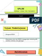 (Sistem Persamaan Linear Dua Variabel) : SPLDV