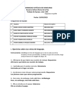 Ejercicios de Aplicación Sobre Vicios Del Lenguaje y Signos Se Puntuación