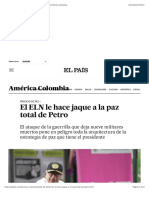 El ELN Le Hace Jaque A La Paz Total de Petro - EL PAÍS América Colombia