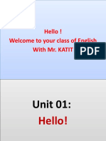 Hello ! Welcome To Your Class of English With Mr. KATIT
