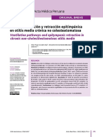 Vías de Ventilación y Retracción Epitimpánica en Otitis Media Crónica No Colesteatomatosa