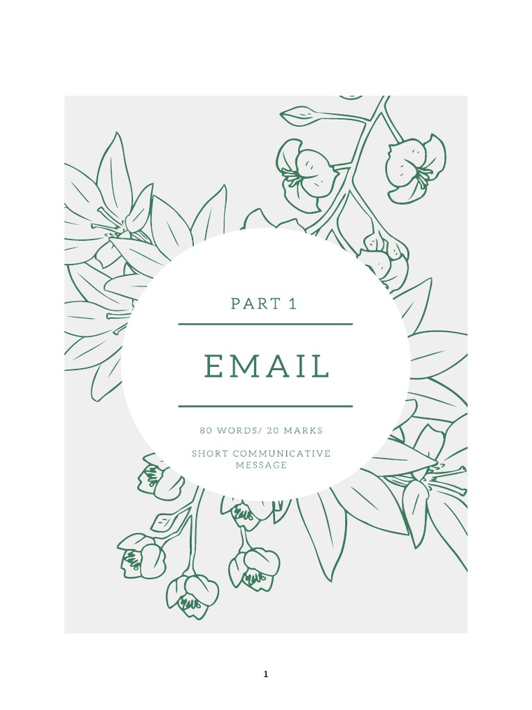 Email Writing Examples for Form 5 | PDF | Career & Growth | Self ...
