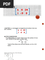 Addition and Subtraction of Matrices