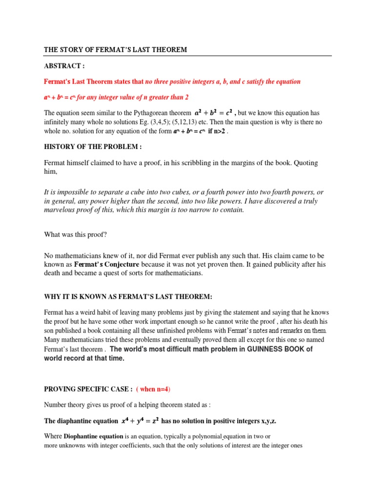 Fermat’S Last Theorem: Looking Back After 30 Years – WTMFP