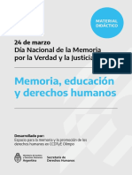 Memoria, Educación y Derechos Humanos: Día Nacional de La Memoria Por La Verdad y La Justicia