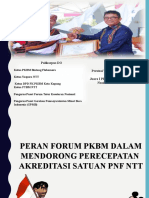 Materi Peran Forum PKBM Dalam Mendorong Percepatan Akreditasi Satuan PNF NTT