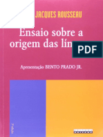 Origem das Línguas Rousseau concepção linguagem verdade justiça