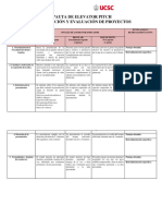 Pauta de Elevator Pitch Formulación Y Evaluación de Proyectos