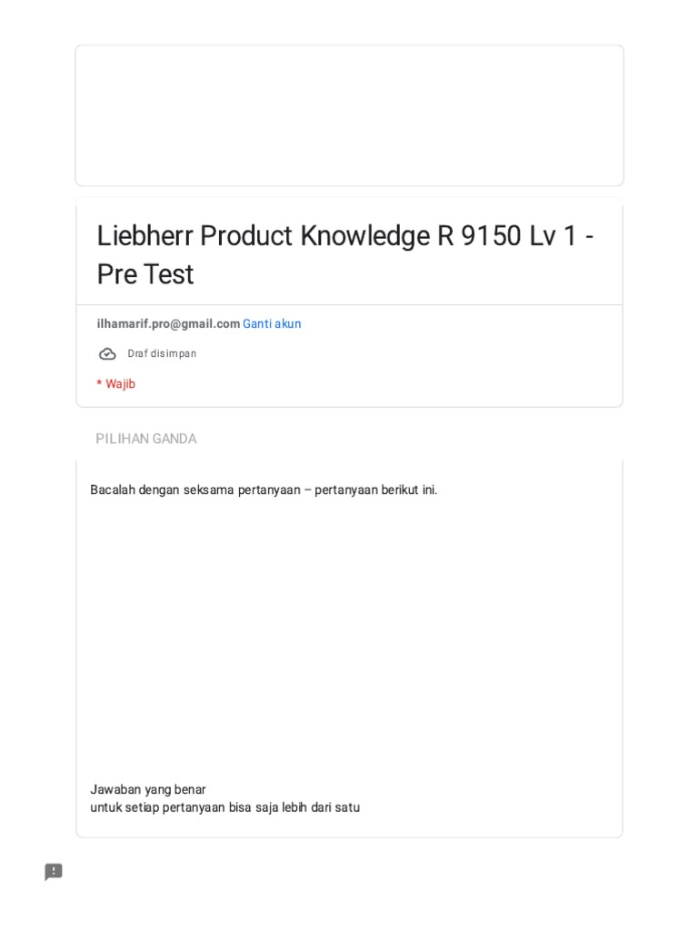 Liebherr Product Knowledge R 9150 LV 1 Pre Test PDF