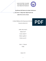 The Relationship Between Self-Esteem and Academic Performance of Iloilo Doctors' College Senior High School in The Midst of Face-to-Face Classes