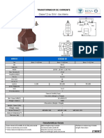 Folha de Dados - Transformador de Corrente