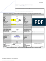 Residential Lease Application Form