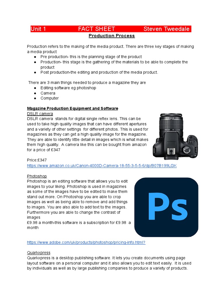 Production Process PDF Copy Editing Page Layout