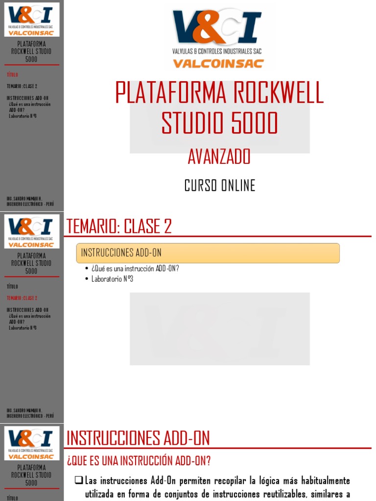 Plataforma Rockwell STUDIO 5000: Avanzado | PDF | Laboratorios ...