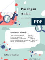 Pasangan Anion: Dosen Pengampu: Ratih Tyas Widara, S.Si.,M.Si