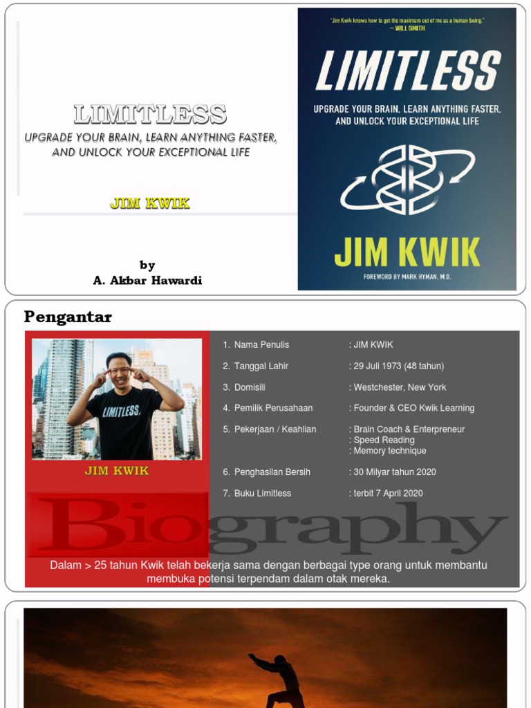 Biografi Jim Kwik dan Metode Limitless | PDF