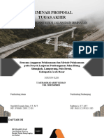 Seminar Proposal Tugas Akhir: Teknologi Kosntruksi Jalan Dan Jembatan