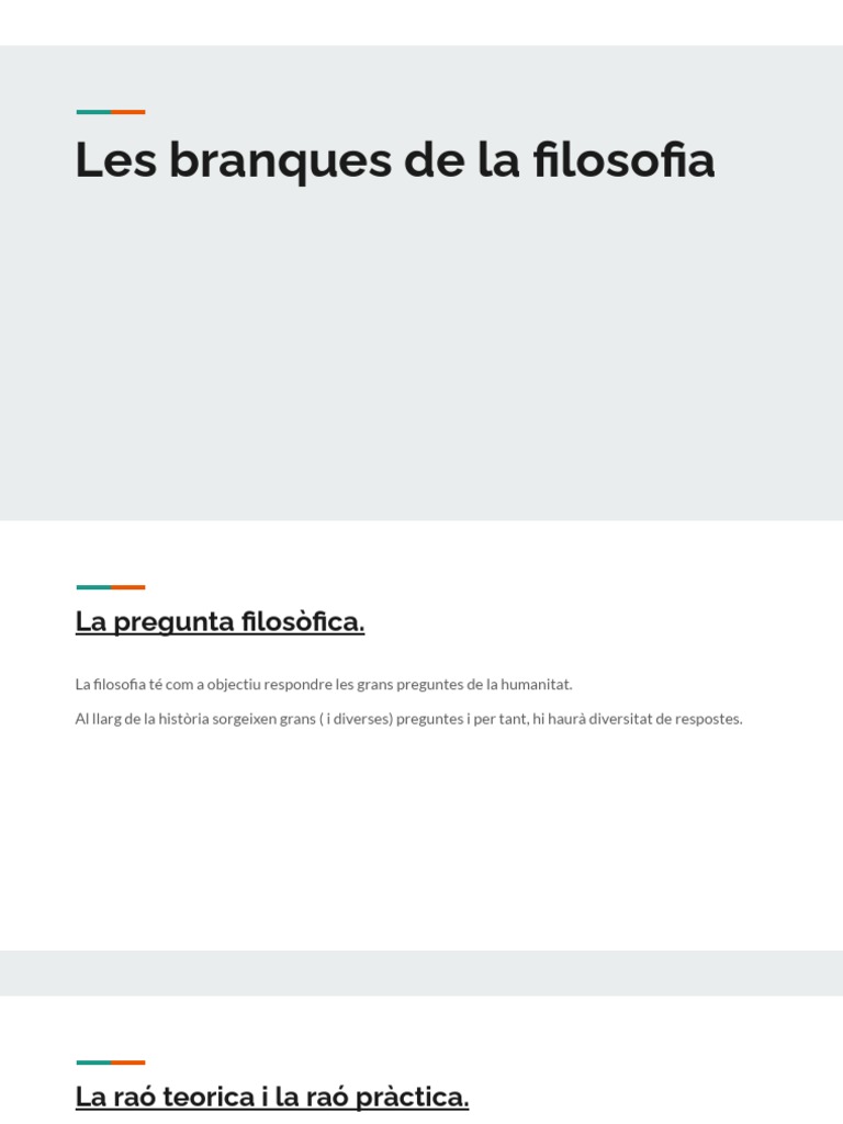Les Branques De La Filosofia Pdf