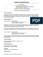 CV Tecnico Seguranca Trabalho Atualizado Catho 1